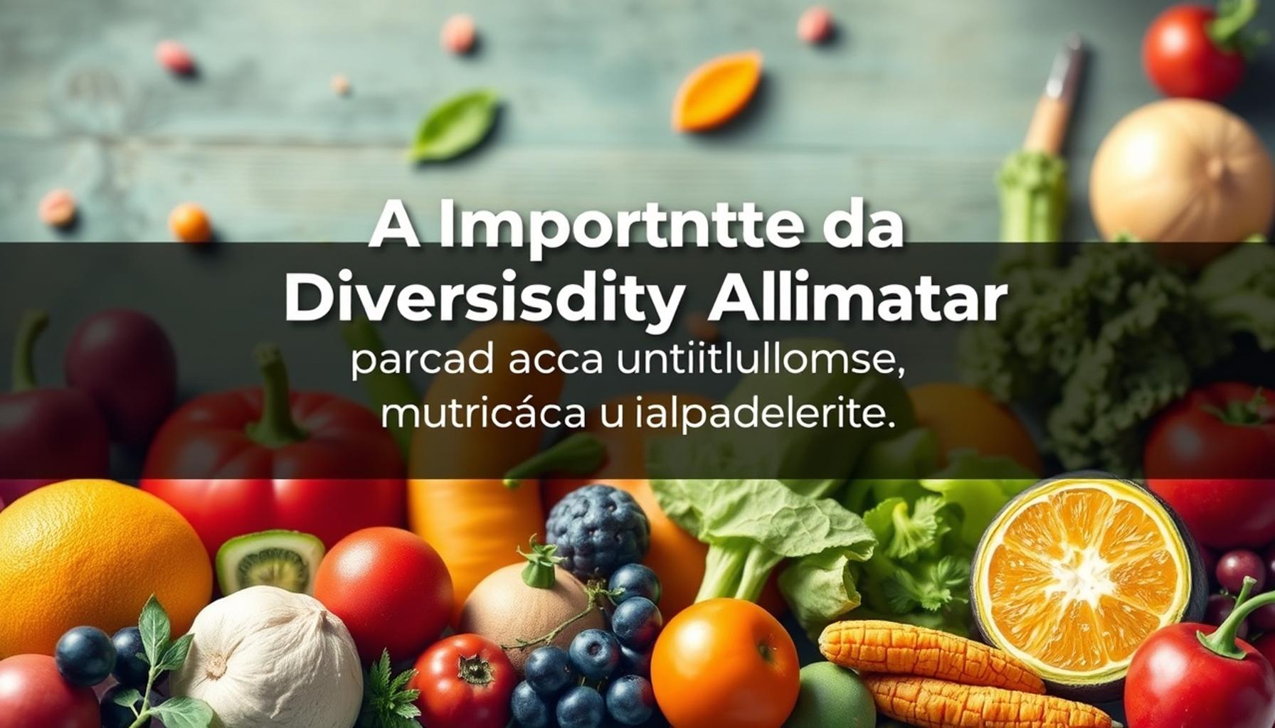 The Importance of Food Diversity for a Balanced Nutrition